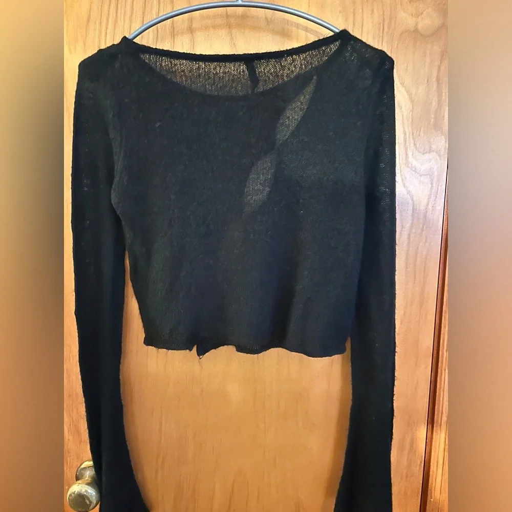 As You Extra Long Sleeve Peek-A-Boo Sweater Size 6